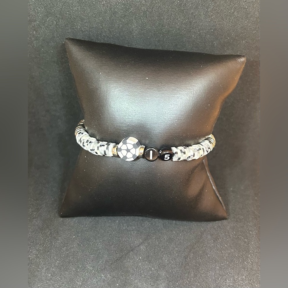 Soccer (Sport & Number) Heishi Bracelet